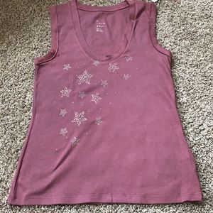 Purple tee w/ rhinestones stars 🌟🌟